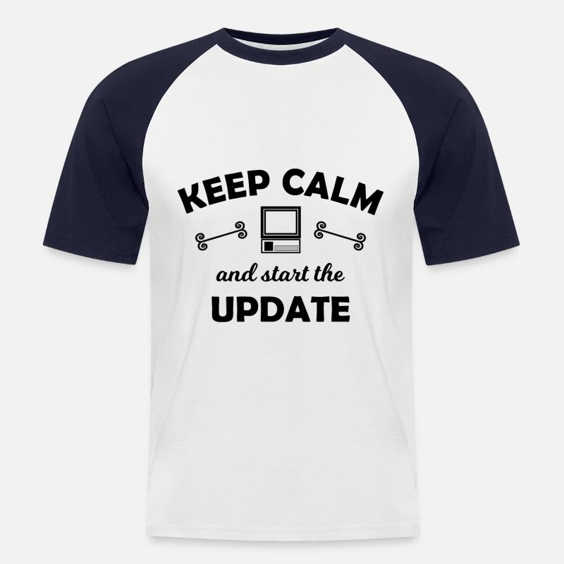 Die Programmierer - Männer Baseball-T-Shirt - Weiß/Navy