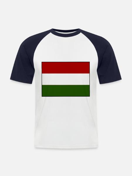 The State of Hungary - Men's Baseball T-Shirt - white/navy