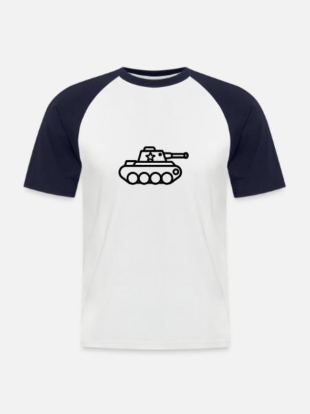 tank - Men's Baseball T-Shirt - white/navy
