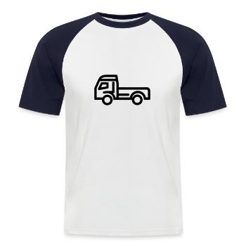 Truck - Men's Baseball T-Shirt - white/navy - Front - Nik (191cm)
