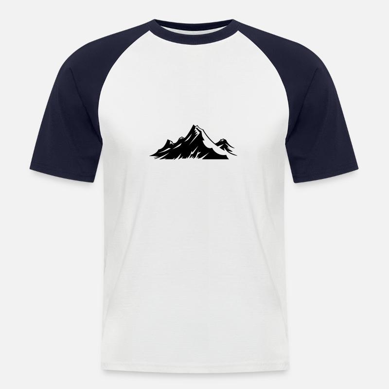 Berg - Männer Baseball-T-Shirt - Weiß/Navy