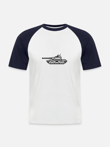 tank - Men's Baseball T-Shirt - white/navy