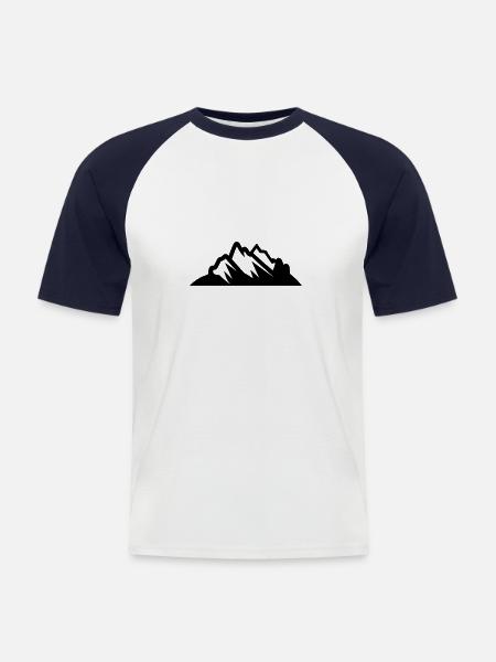 Mountain - Men's Baseball T-Shirt - white/navy