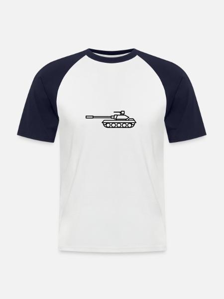 tank - T-shirt baseball manches courtes Homme - blanc/marine