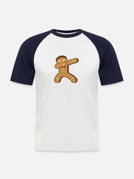 Weihnachtsdesign für Weihnachtsliebhaber - Männer Baseball-T-Shirt - Weiß/Navy