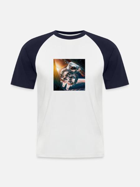 Astronaut Cosmonaut Sci-Fi character - Männer Baseball-T-Shirt - Weiß/Navy
