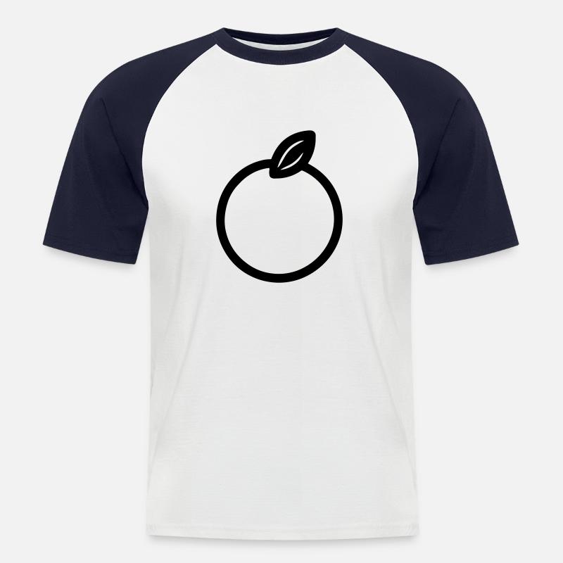 Zitrone - Männer Baseball-T-Shirt - Weiß/Navy