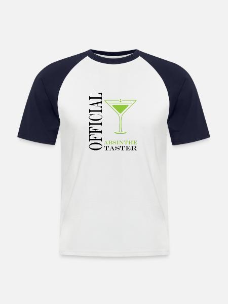 Official absinthe taster - Men's Baseball T-Shirt - white/navy