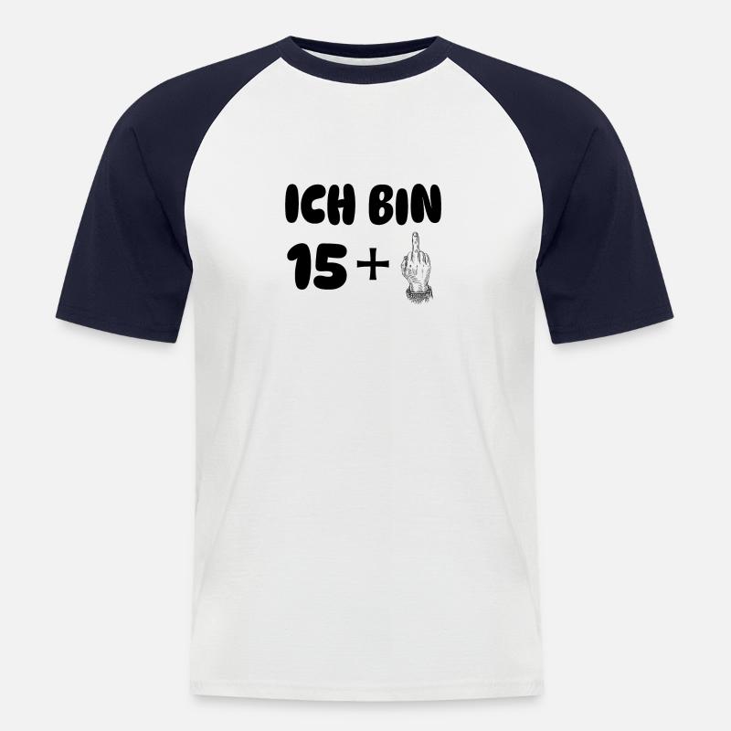 ich bin 16 - Männer Baseball-T-Shirt - Weiß/Navy