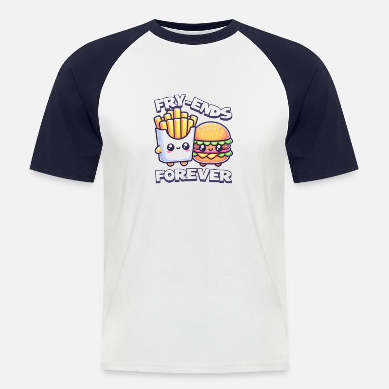 Freunde Forver - Männer Baseball-T-Shirt - Weiß/Navy