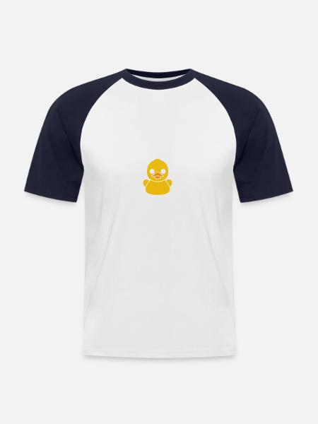 humour canard - T-shirt baseball manches courtes Homme - blanc/marine