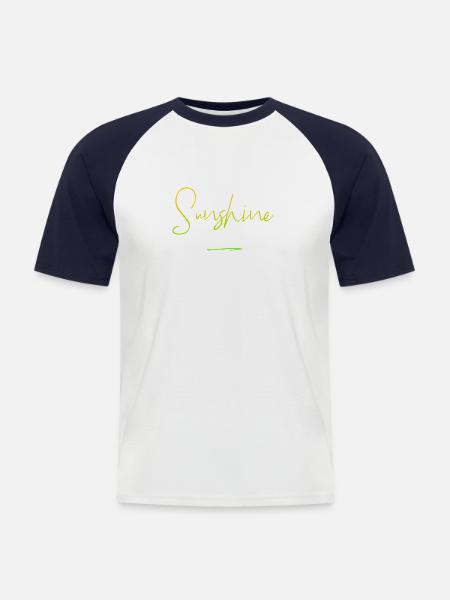 Sunshine - Männer Baseball-T-Shirt - Weiß/Navy