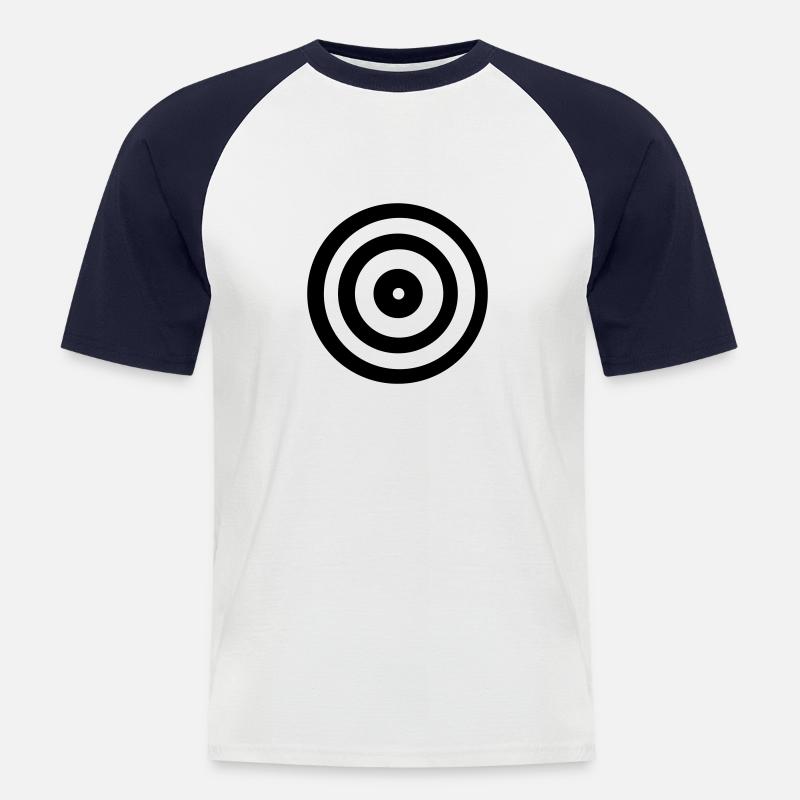 Ziel - Männer Baseball-T-Shirt - Weiß/Navy