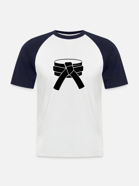 belt - Men's Baseball T-Shirt - white/navy