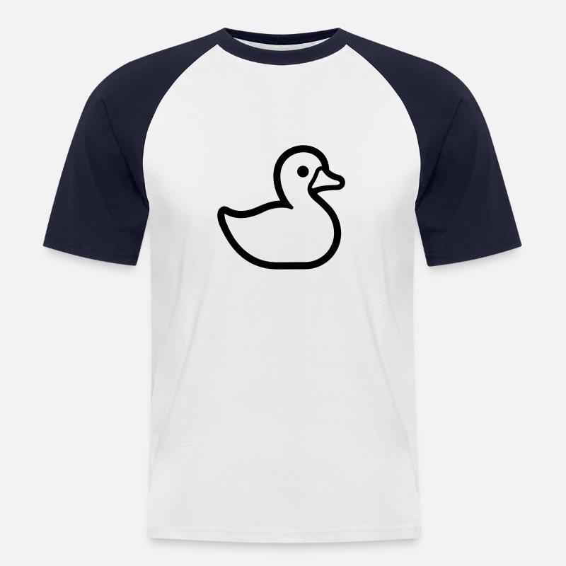 Duck - Men's Baseball T-Shirt - white/navy