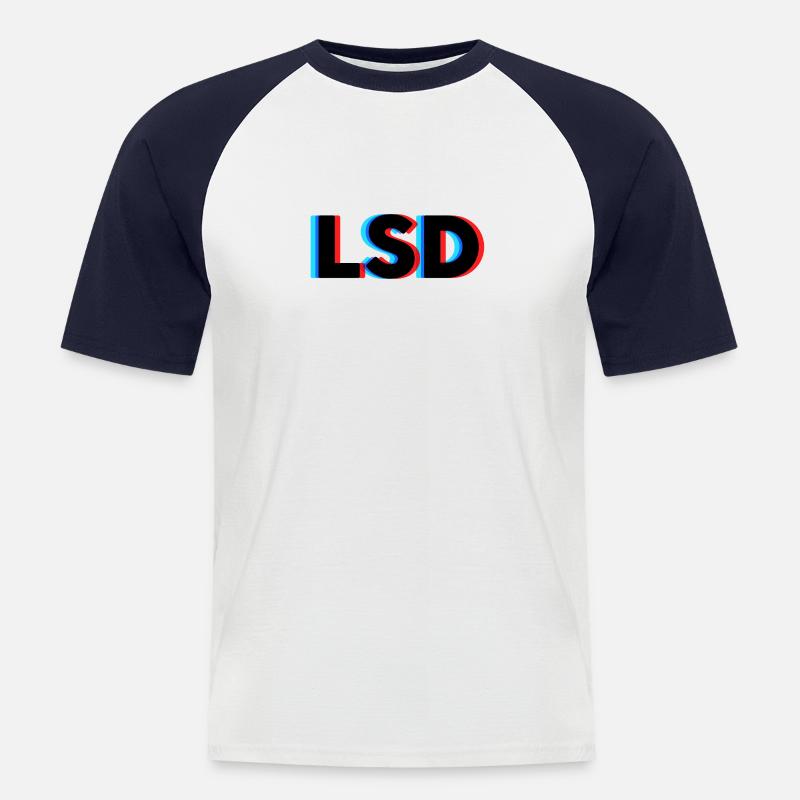 LSD - Männer Baseball-T-Shirt - Weiß/Navy