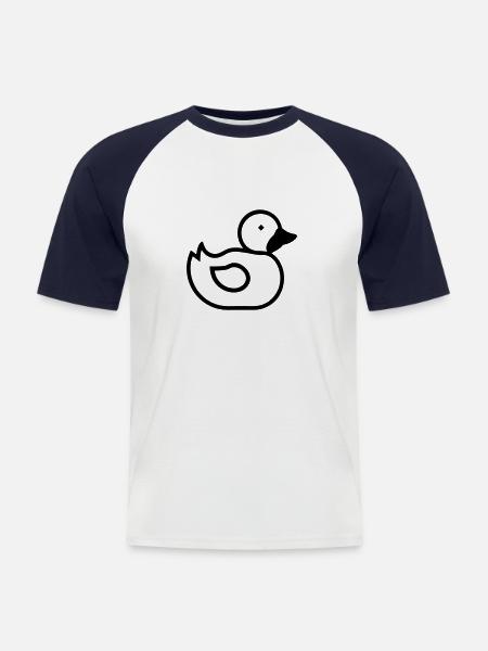 Canard - T-shirt baseball manches courtes Homme - blanc/marine