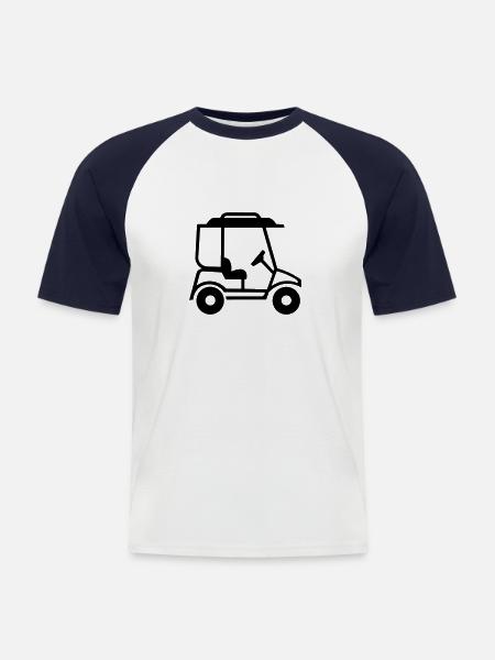 Golf Car - Men's Baseball T-Shirt - white/navy