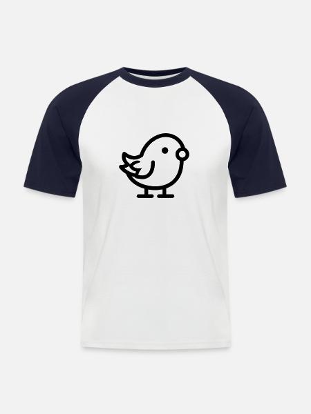 chick - Men's Baseball T-Shirt - white/navy