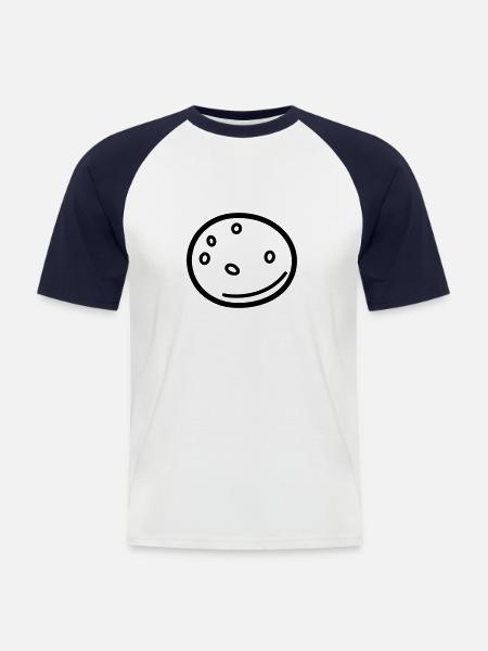 patate - T-shirt baseball manches courtes Homme - blanc/marine