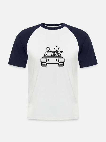 tank - Men's Baseball T-Shirt - white/navy