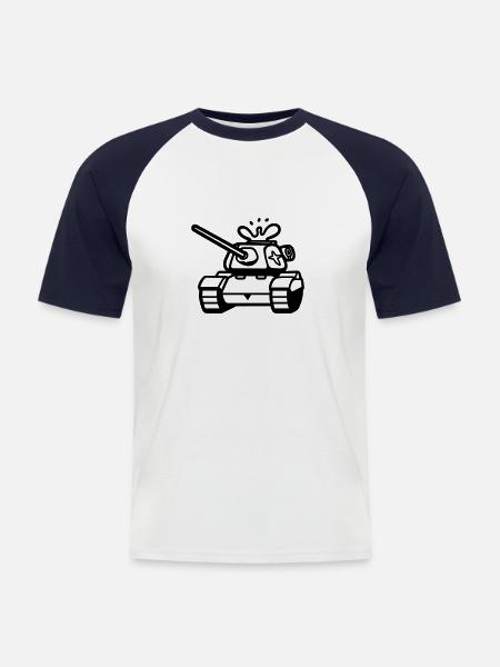 tank - Men's Baseball T-Shirt - white/navy