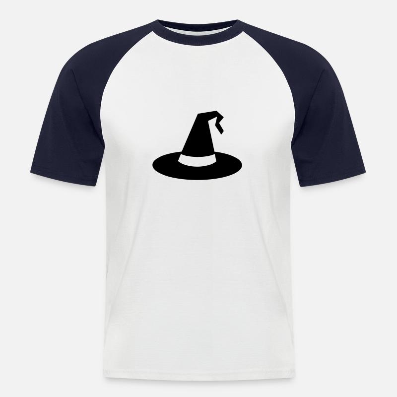 Magischer Hut - Männer Baseball-T-Shirt - Weiß/Navy