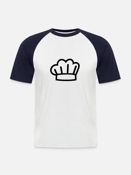 Küchenchef - Männer Baseball-T-Shirt - Weiß/Navy