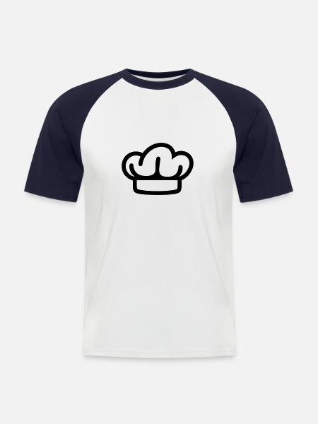 Küchenchef - Männer Baseball-T-Shirt - Weiß/Navy