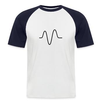 Pulse, heartbeat - Men's Baseball T-Shirt - white/navy - Front - Nik (191cm)