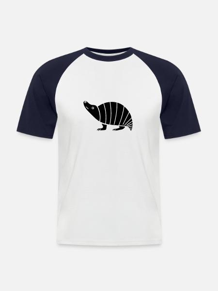 Armadillo - Men's Baseball T-Shirt - white/navy