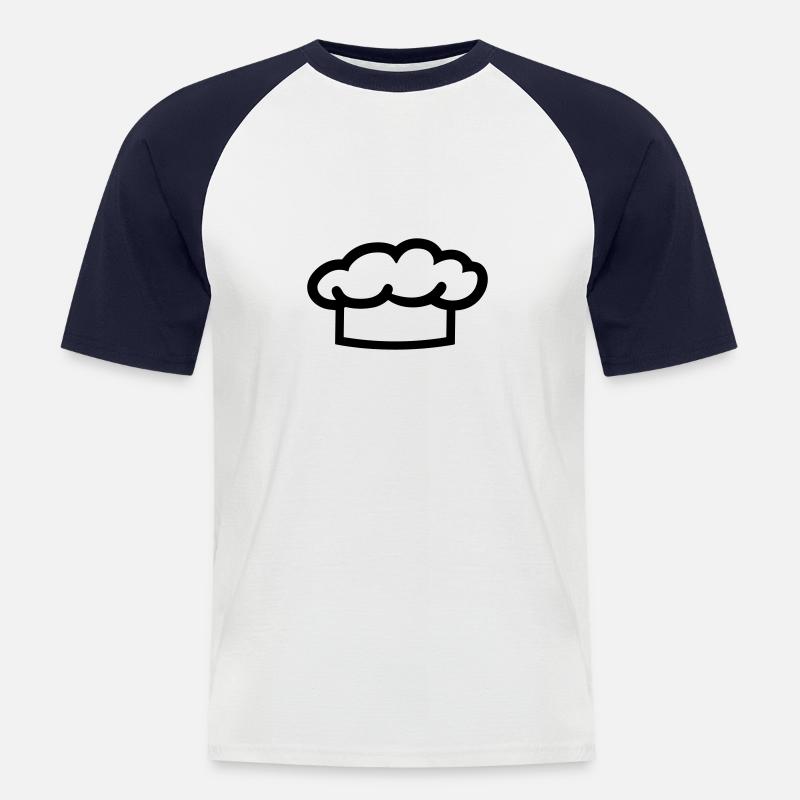 Küchenchef - Männer Baseball-T-Shirt - Weiß/Navy