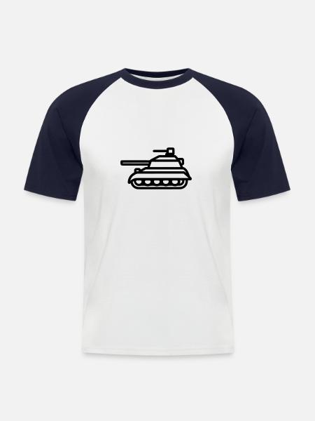 tank - Men's Baseball T-Shirt - white/navy