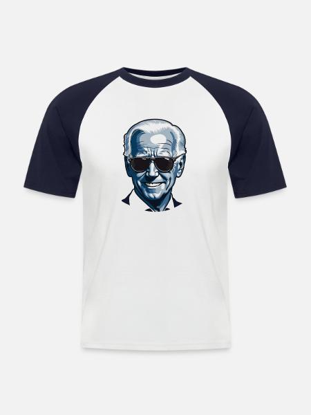 Joe Biden 2024 - Männer Baseball-T-Shirt - Weiß/Navy