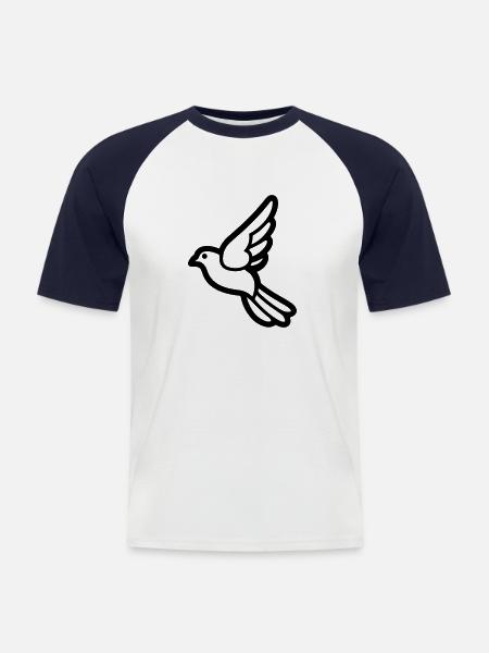 Dove - Men's Baseball T-Shirt - white/navy