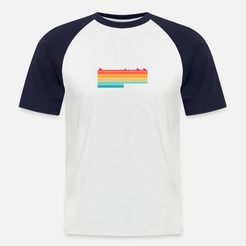 Heilbronnerin Heilbronner Heilbronn - Männer Baseball-T-Shirt - Weiß/Navy