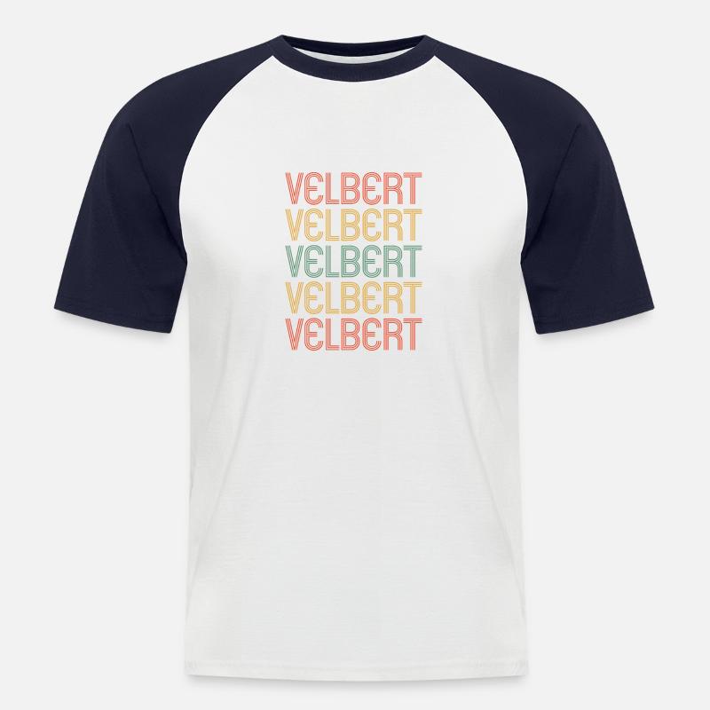Velbert Velberterin Velberter Stadt Velbert - Männer Baseball-T-Shirt - Weiß/Navy