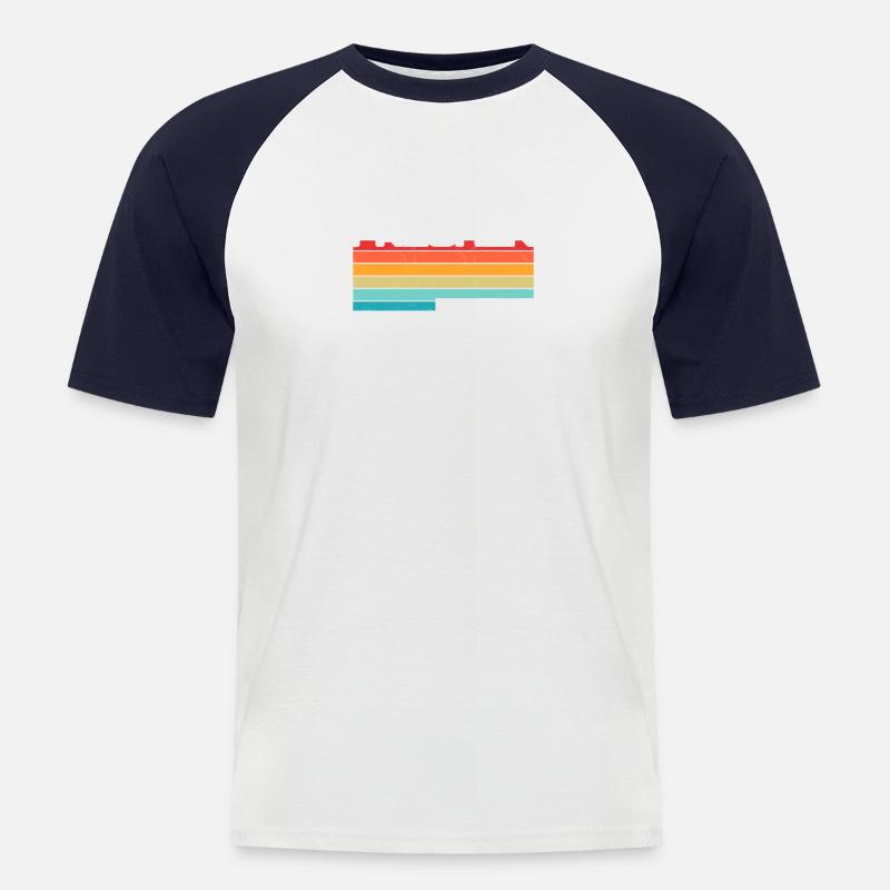 Frechenerin Frechener Frechen - Männer Baseball-T-Shirt - Weiß/Navy