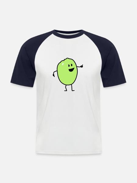 quince - Männer Baseball-T-Shirt - Weiß/Navy