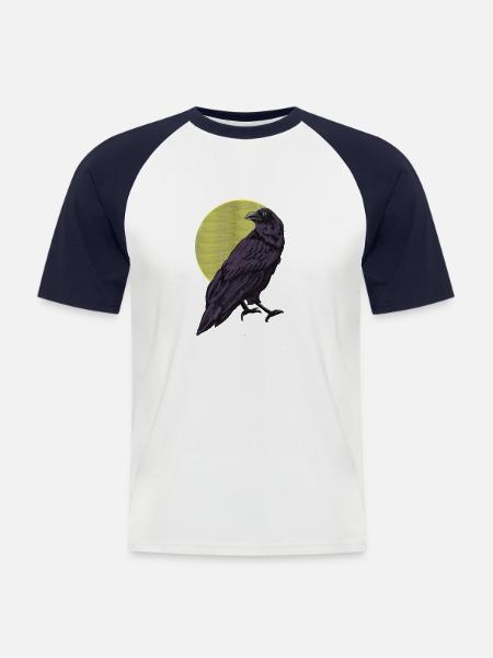 Raven Moon - Men's Baseball T-Shirt - white/navy