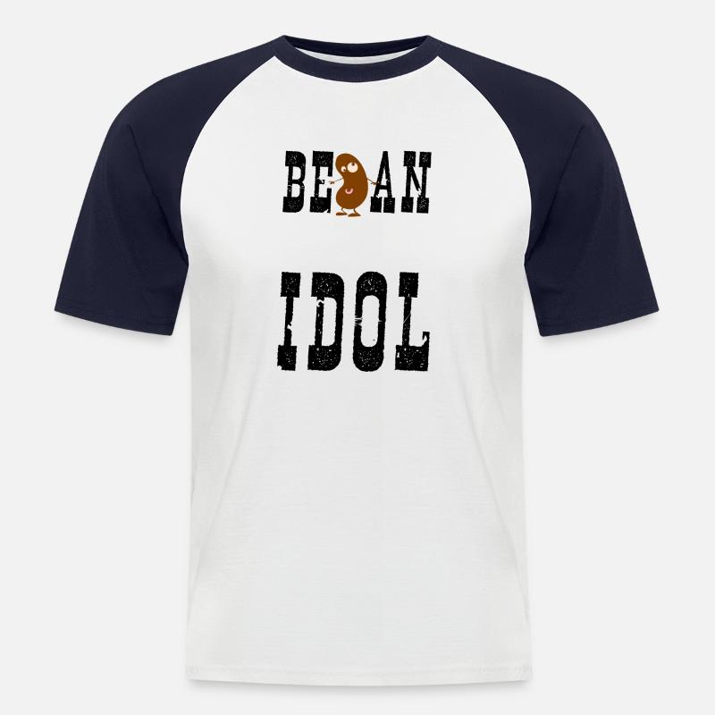 Sei ein Idol - Männer Baseball-T-Shirt - Weiß/Navy
