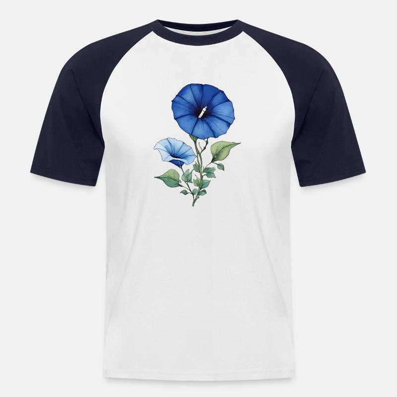 Morgenlatte - Männer Baseball-T-Shirt - Weiß/Navy