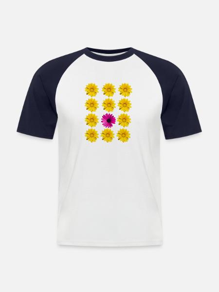 Blüten Blumen Botanik - Männer Baseball-T-Shirt - Weiß/Navy