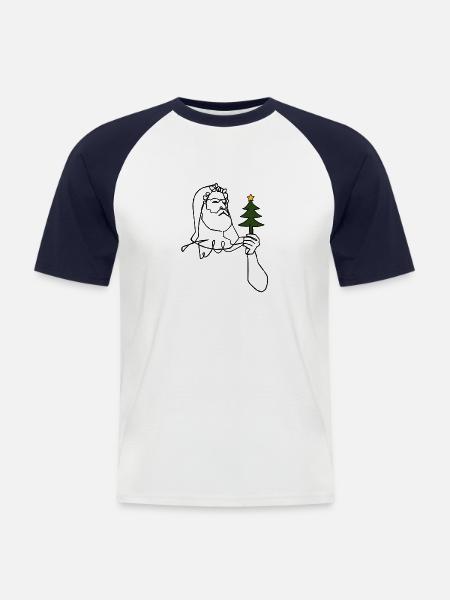Weihnachten mit Tell - Männer Baseball-T-Shirt - Weiß/Navy