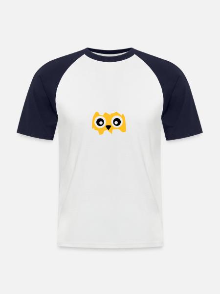 Küken im Ei - Männer Baseball-T-Shirt - Weiß/Navy