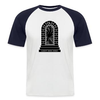 Dark Portal - Darkness - Men's Baseball T-Shirt - white/navy - Front - Nik (191cm)