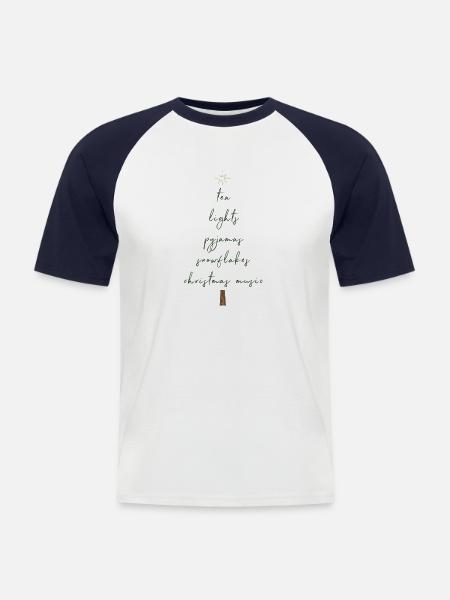 christmas tree. - Männer Baseball-T-Shirt - Weiß/Navy