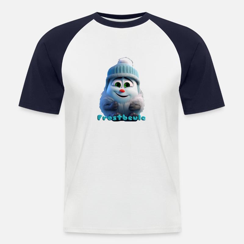 Frostbeule - Männer Baseball-T-Shirt - Weiß/Navy