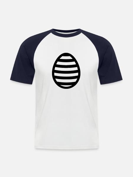 Egg - Men's Baseball T-Shirt - white/navy