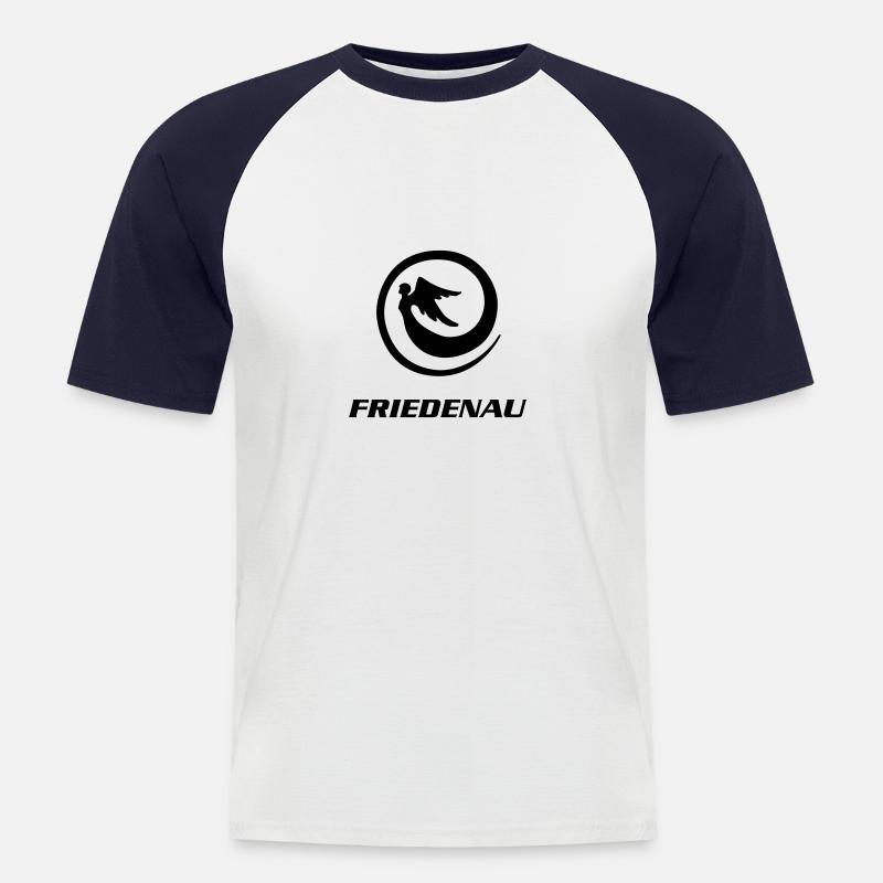 Berlin-Friedenau - Männer Baseball-T-Shirt - Weiß/Navy